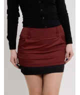 короткая женская юбка с контрастной окантовкой