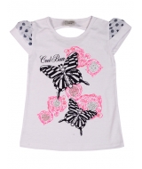 детская футболка для девочки, с принтом "Бабочки"