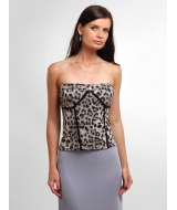 женская блузка бюстье леопардовой расцветки