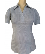 Блузка с коротким рукавом и рубашечным воротником