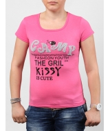 женская футболка с текстовы принтом
