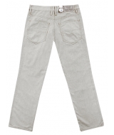 Классические светло-бежевые джинсы прямого кроя