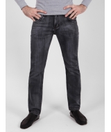 Темно-серые мужские джинсы зауженного кроя