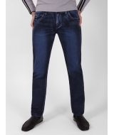 мужские джинсы темно-синего цвета зауженного кроя