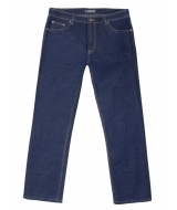 Классические темно-синие джинсы прямого кроя