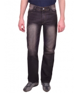 Темно-коричневые мужские джинсы с потертостями