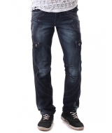 Мужские джинсы с декоративными швами и клепками