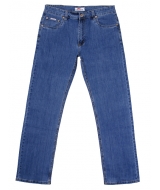 Классические синие джинсы прямого кроя
