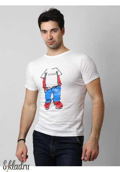 мужская футболка приталенного кроя с принтом
