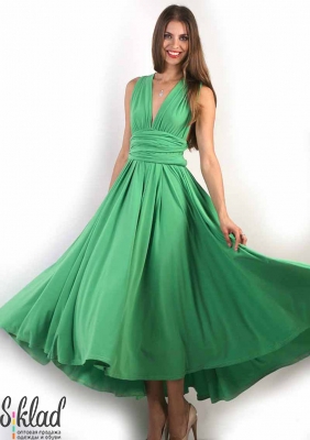 Платье-трансформер  зеленое 