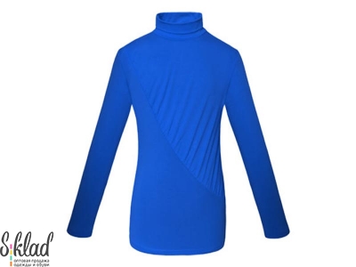 Блузка однотонная синего цвета