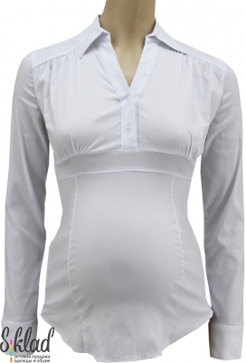 Белая рубашка с длинным рукавом для беременных