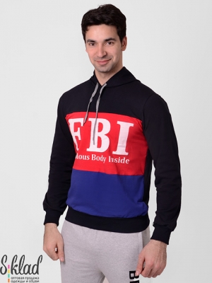 мужская толстовка с надвисью "FBI"