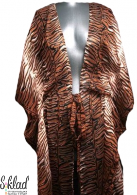 Блузка коричневая с чёрными полосами