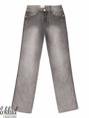 Серые мужские джинсы с потертостями