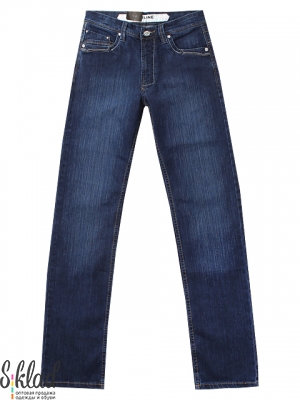 мужские джинсы синего цвета прямого кроя