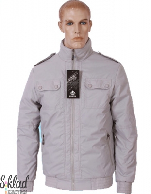 Куртка мужская утепленная серая с карманами